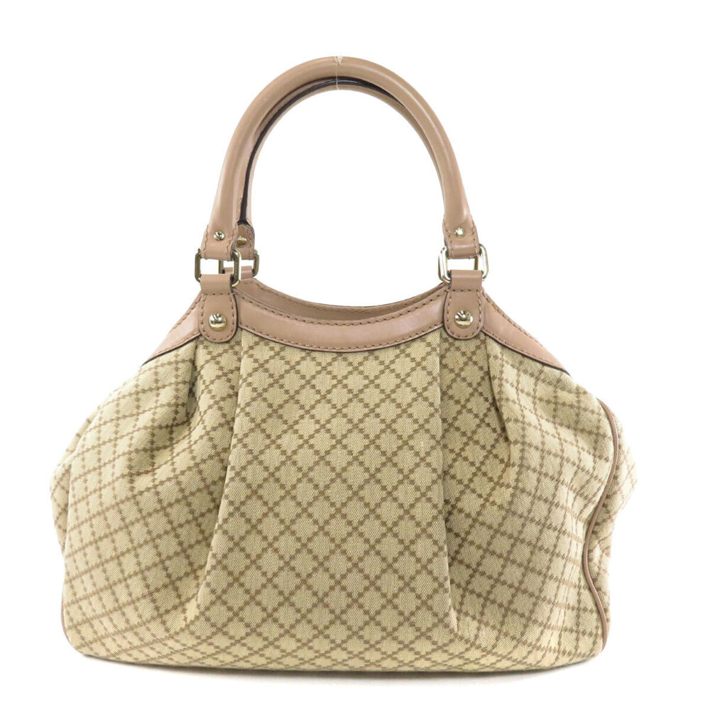 Gucci Handbag Canvas Diamante Black